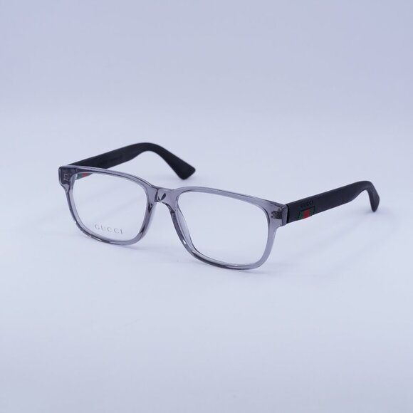 🕶️ New Gucci GG0011O 003 Eyeglasses - Transparent Grey Frame 53mm - Picture 1 of 10